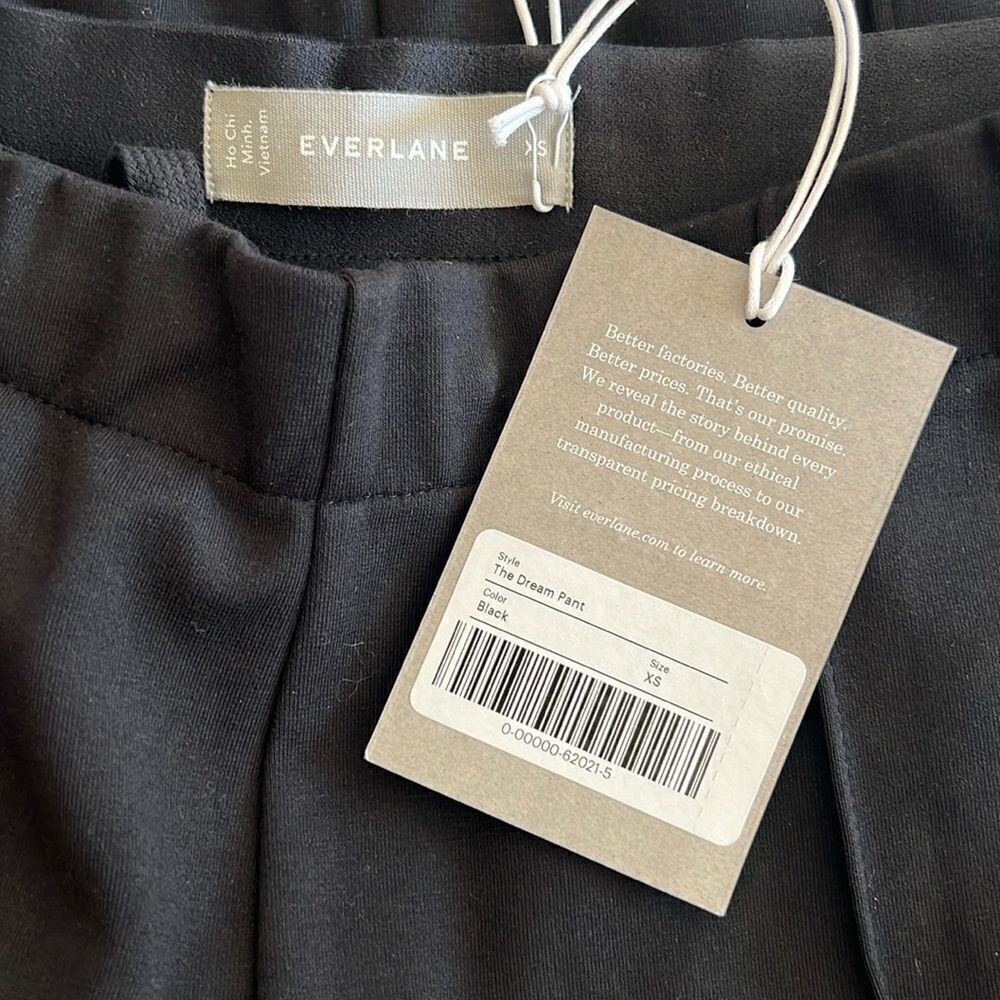 Everlane The Dream Black Pants Trousers Pull On Black size XS - Picture 14 of 14